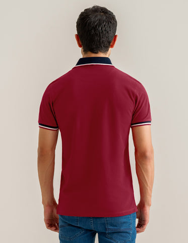 Red Designer Polo Shirt