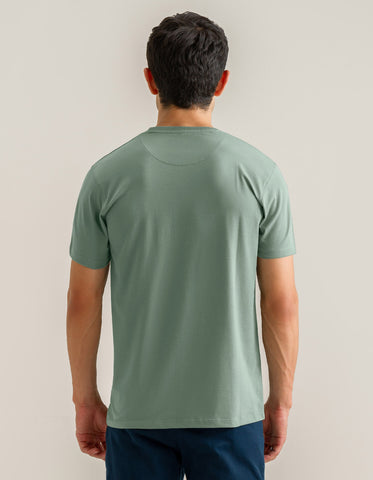 Premium Cotton T-Shirt – Moss Green