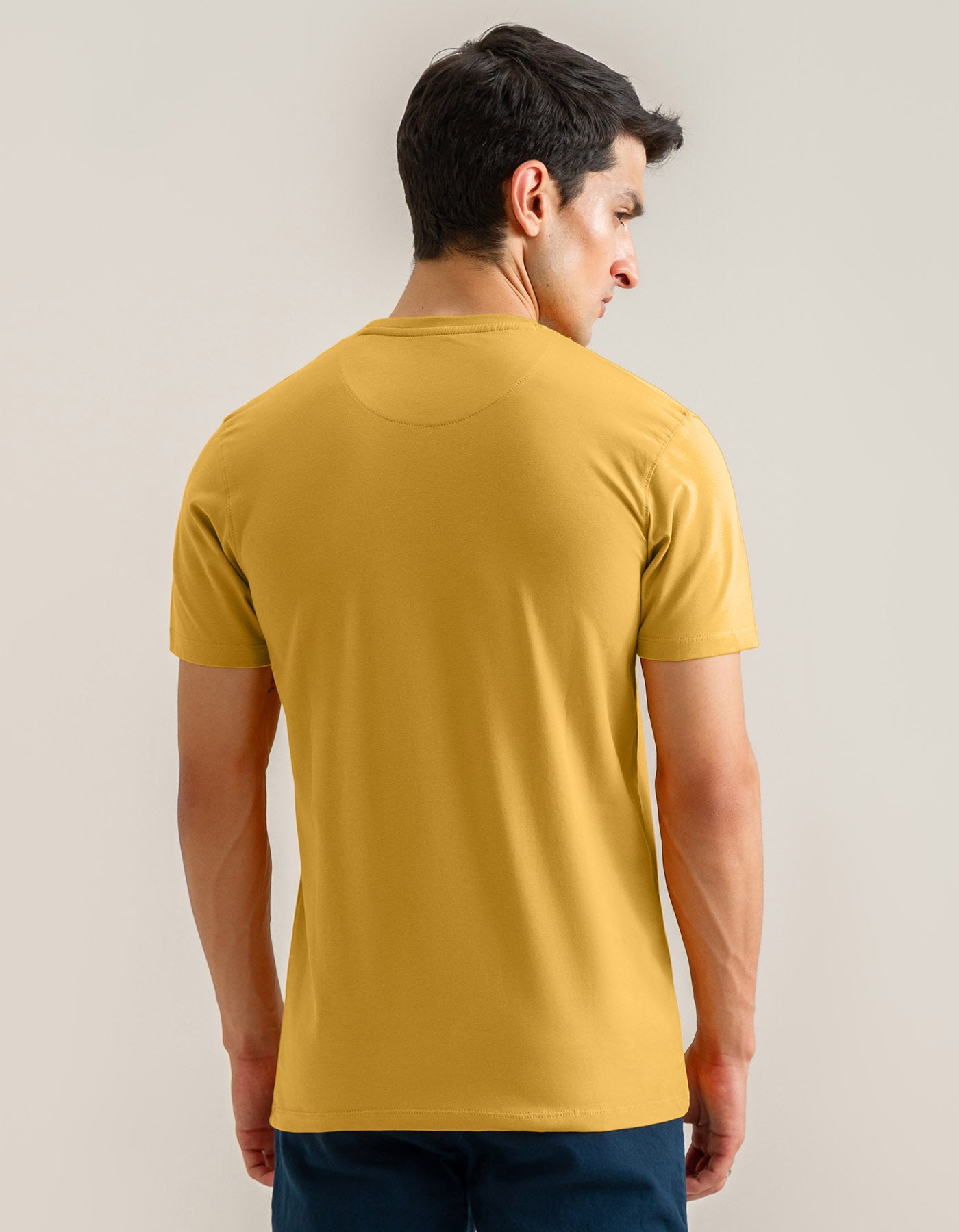 Men's Premium Plain Mustard T-Shirt | Brian Oak