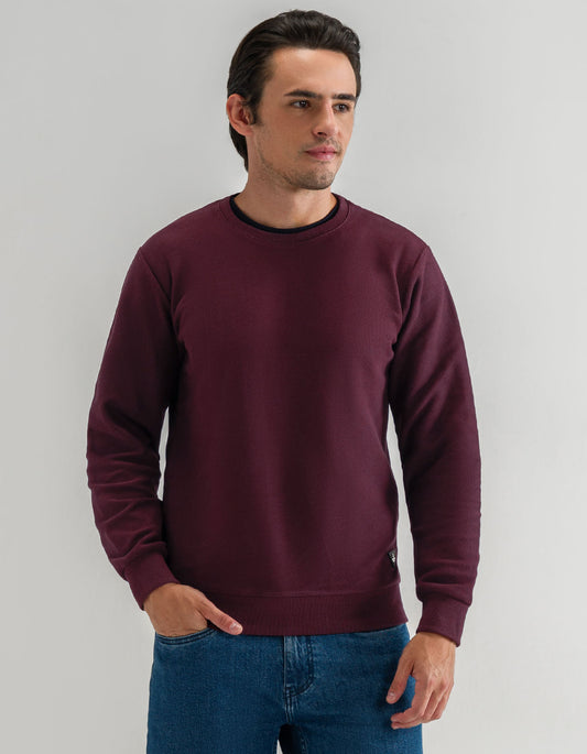 Maroon Terry Crewneck Sweatshirt