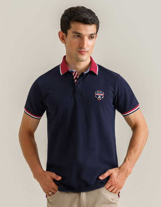 Polo de lujo para hombre – Azul marino