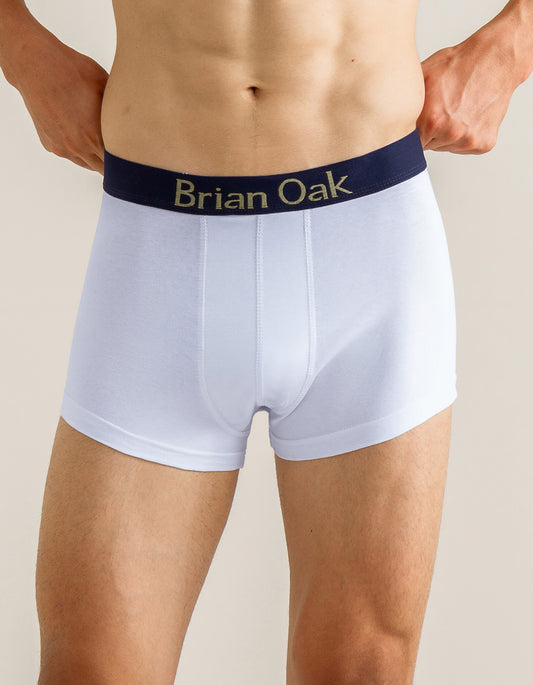 Mens White Cotton Boxers