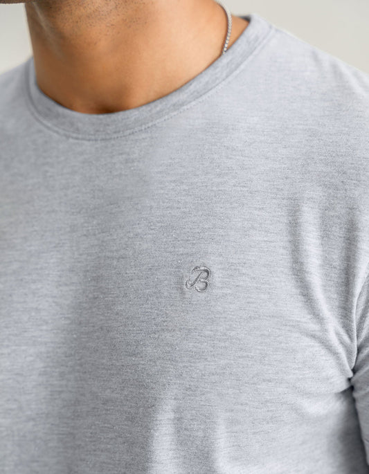 Heather Grey Premium Cotton Tee