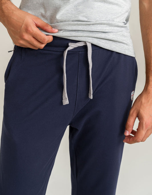 Regular Fit Jersey Trousers - Navy