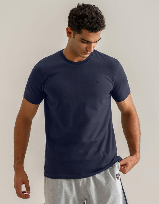 Premium Cotton T-Shirt - Navy