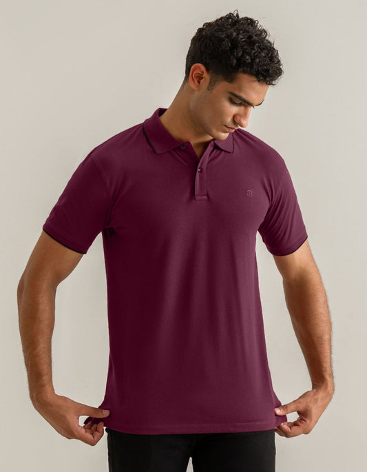 Premium Pique Polo Shirt – Maroon