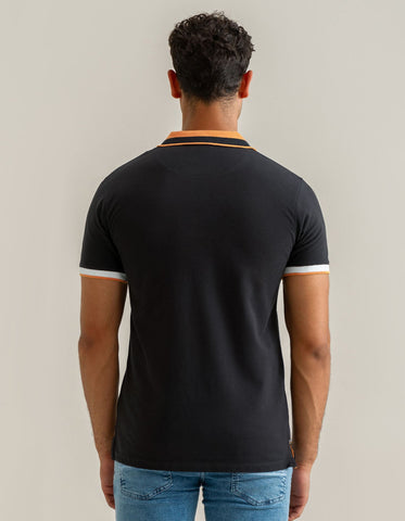 Black Designer Polo Shirt