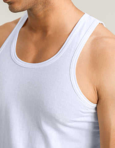 Regular Fit White 100% Cotton Vest