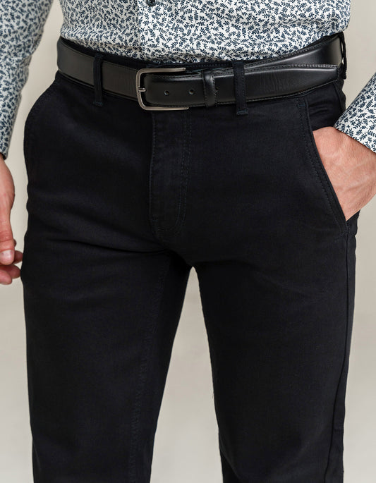 Men's Cross Pocket Black Jeans