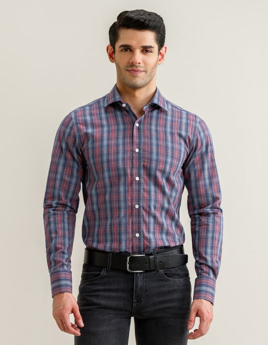 Grey Check Dress Shirt