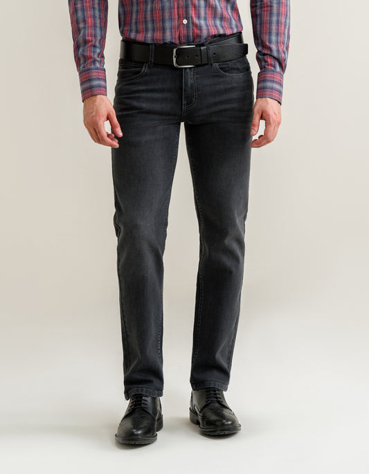 Mens Dark Grey Denim Jeans