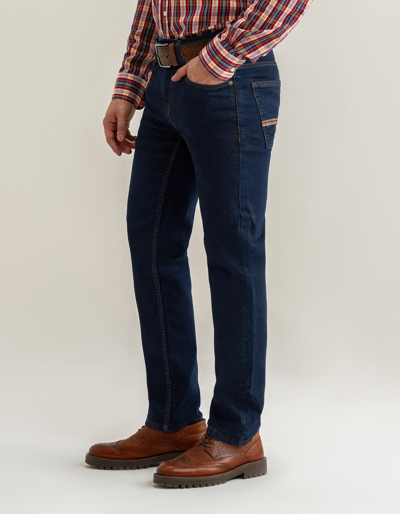 Basic Men’s Denim Jeans - Dark Blue