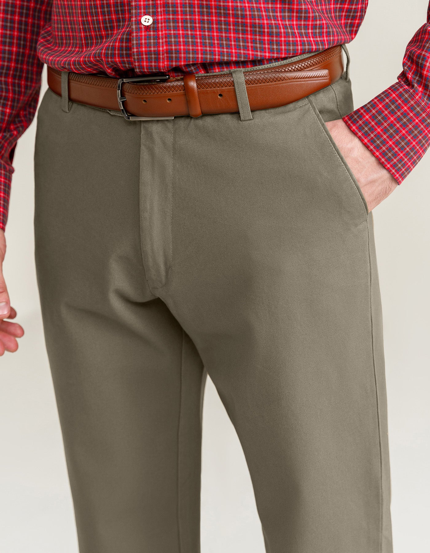 Luxury Cotton Trousers – Light Brown