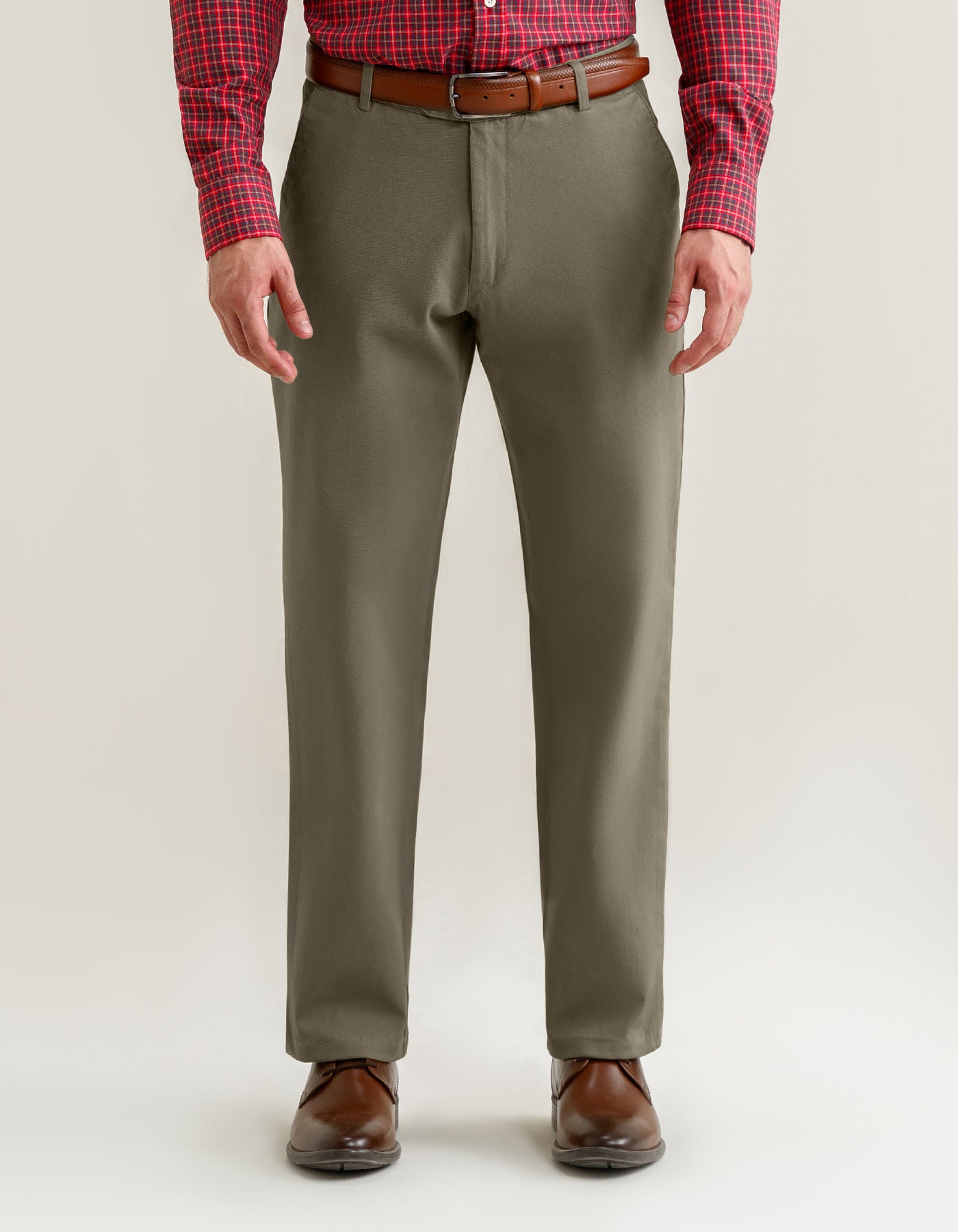 Luxury Cotton Trousers – Light Brown