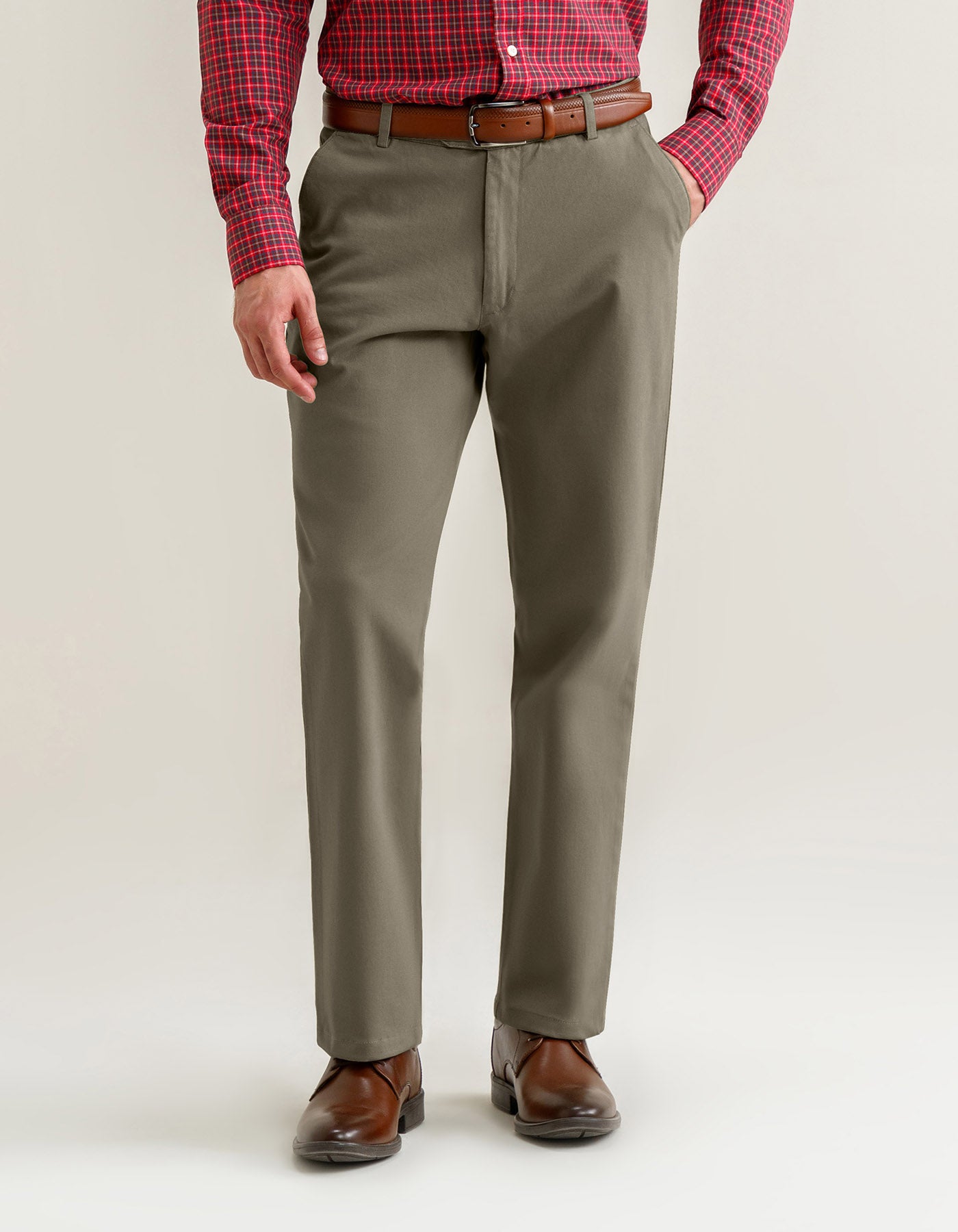 Luxury Cotton Trousers – Light Brown