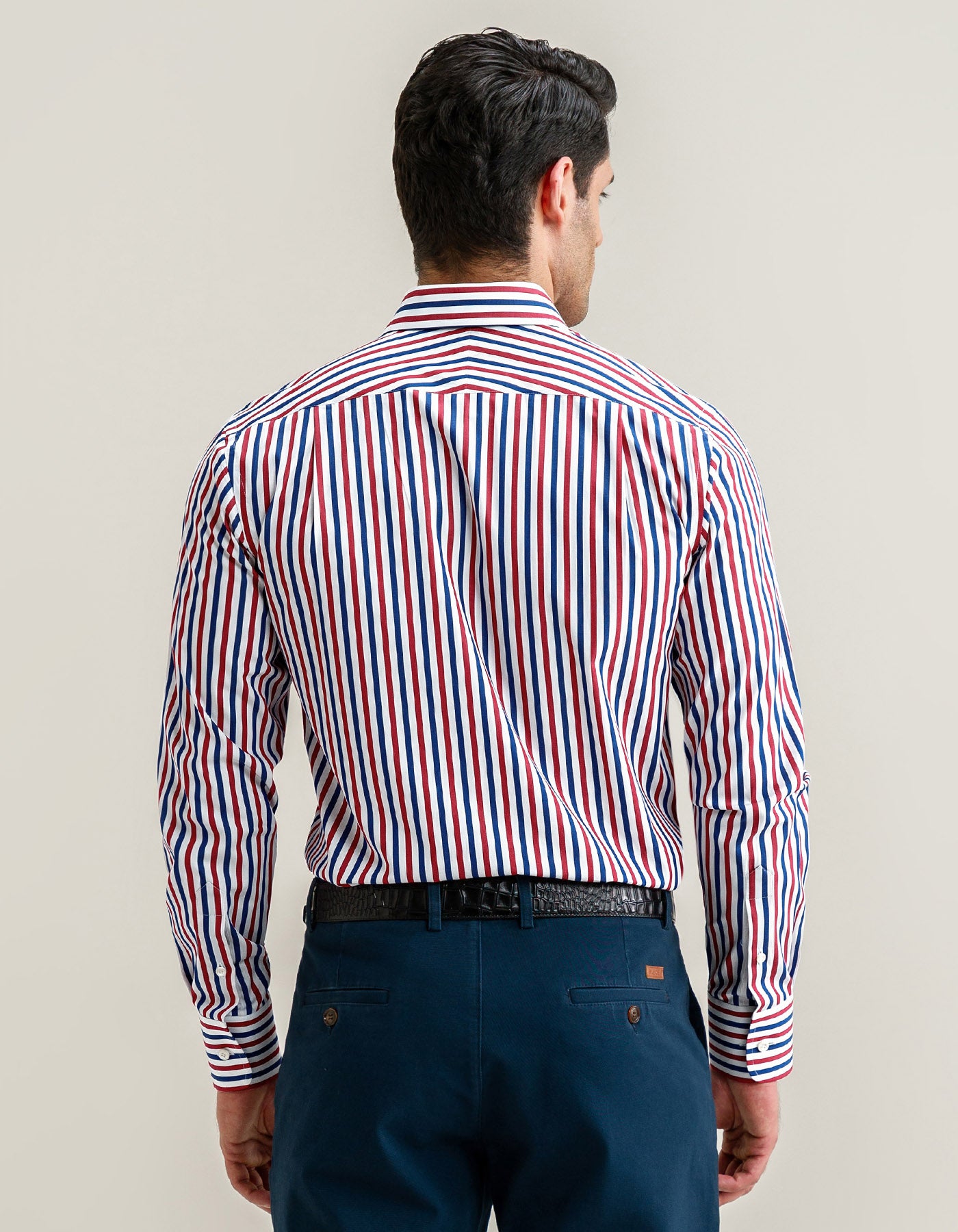 red and blue dress shirt Alexander in Blue & Red Plaid Shirt 15.5 34/35