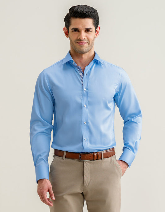 Plain Designer Shirt - Sky Blue