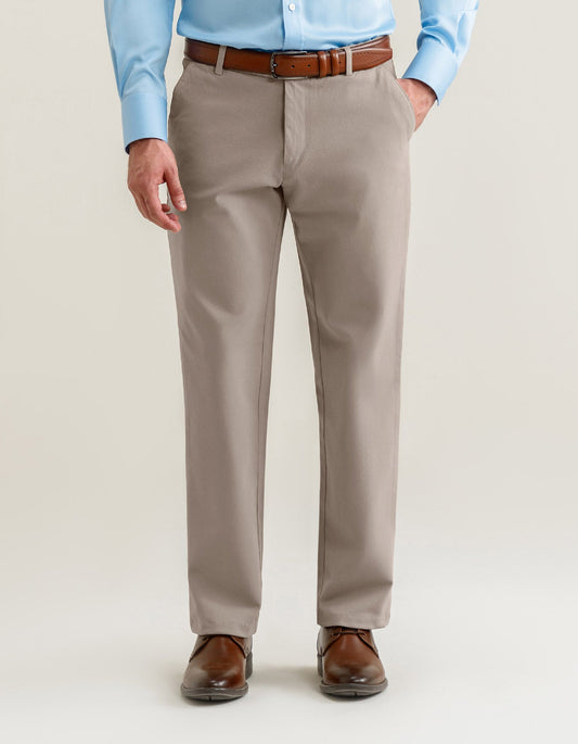 Beige Cotton Trousers for Men