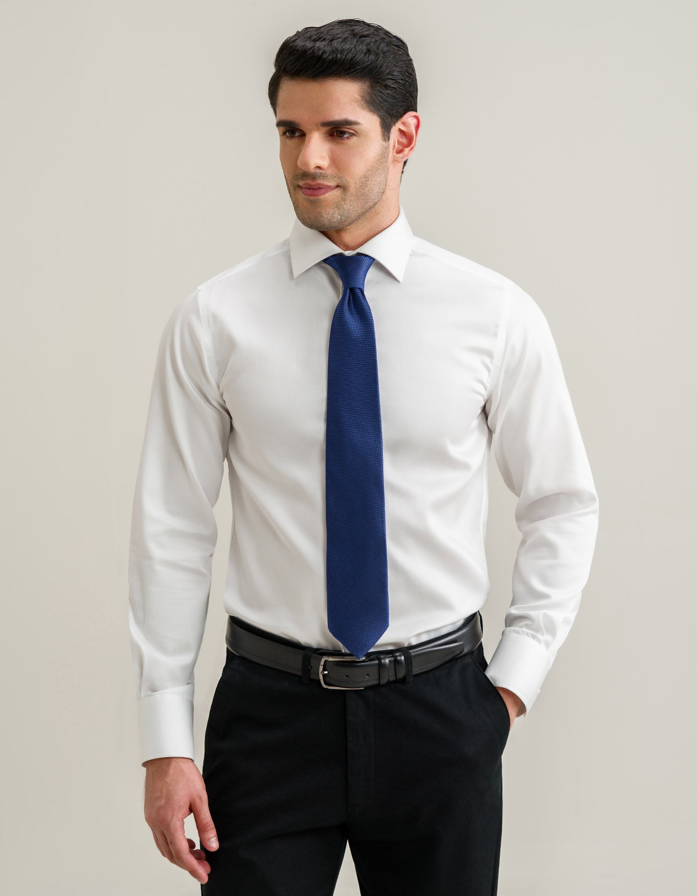 Mid Blue Textured Tie