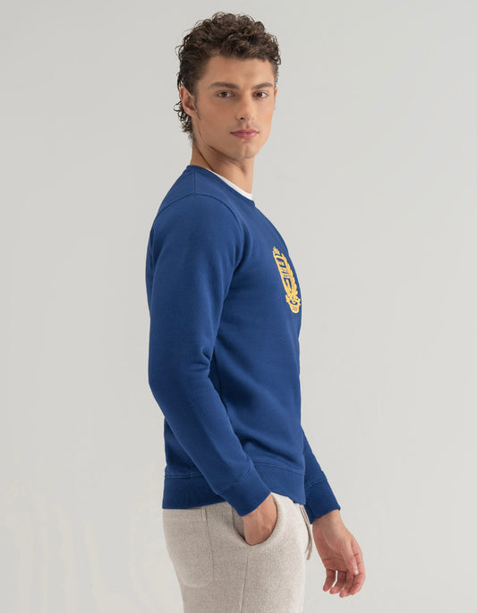 Medium Blue Embroidered Sweatshirt