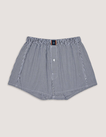 Black Woven Check Boxer