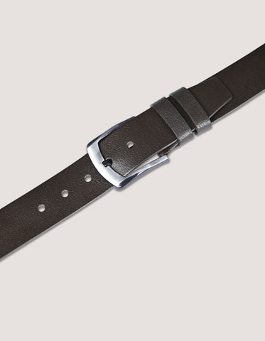 Dark Brown Plain Casual Belt