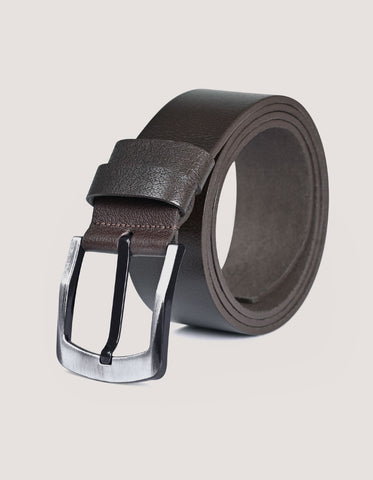 Dark Brown Plain Casual Belt