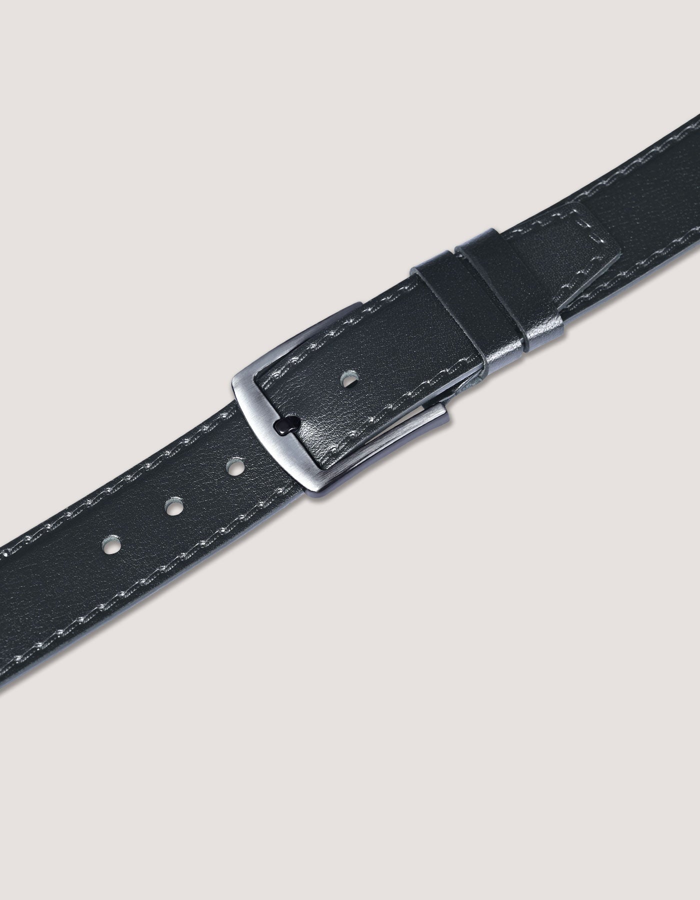 Plain Black Casual Leather Belt