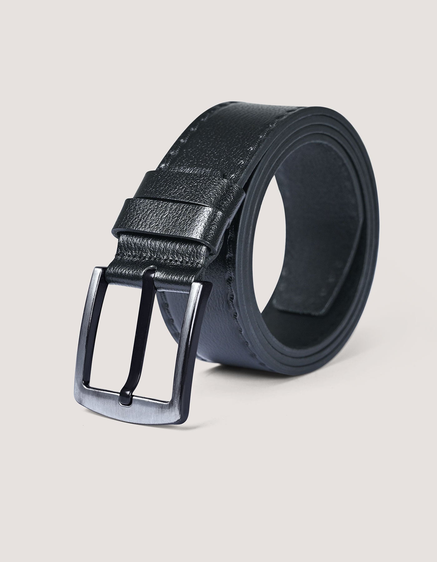 Plain Black Casual Leather Belt