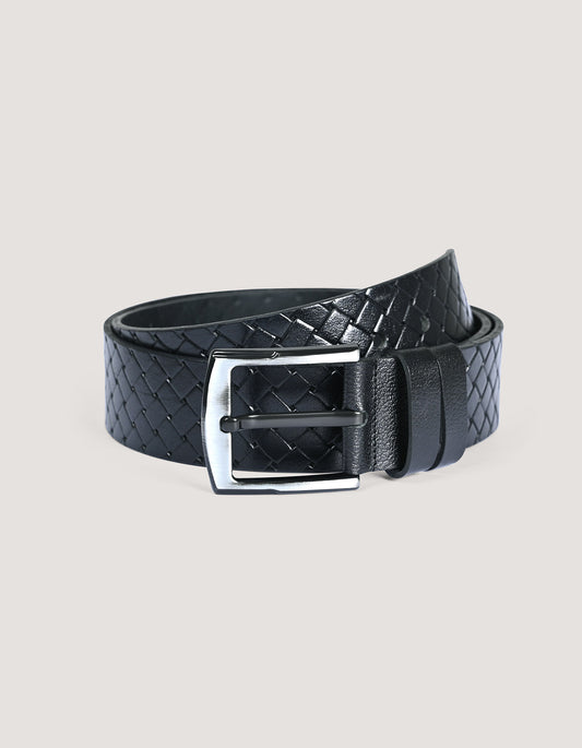 Casual Black Men’s Textured Belt