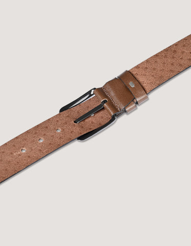 Embossed Brown Casual Belt