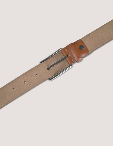 Brown Leather Belt With Texture