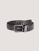Mens Brown Crocodile Belt