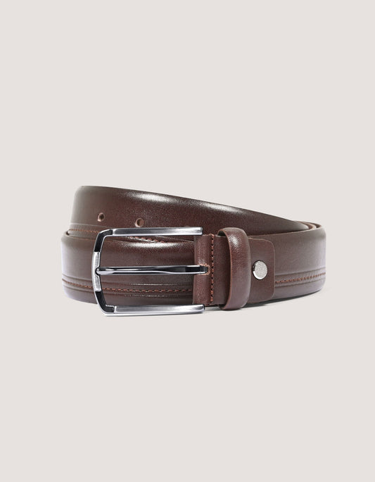 Dark Brown Leather Belt