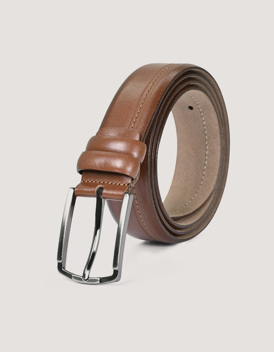 Men’s Genuine Brown Leather Belt