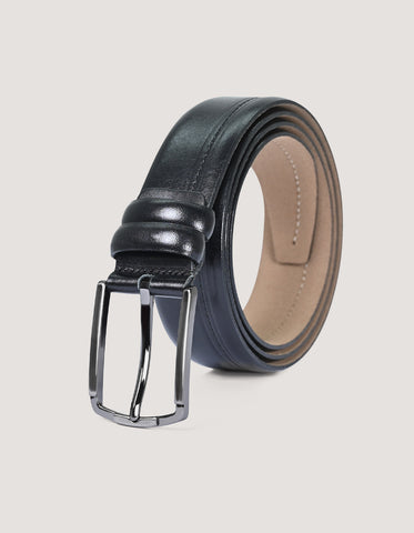 Men's Genuine Black Leather Belt