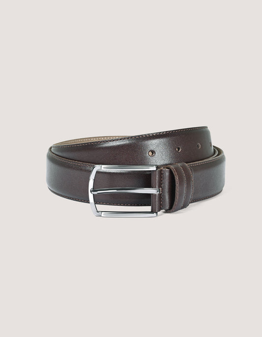 Mens Dark Brown Plain Belt