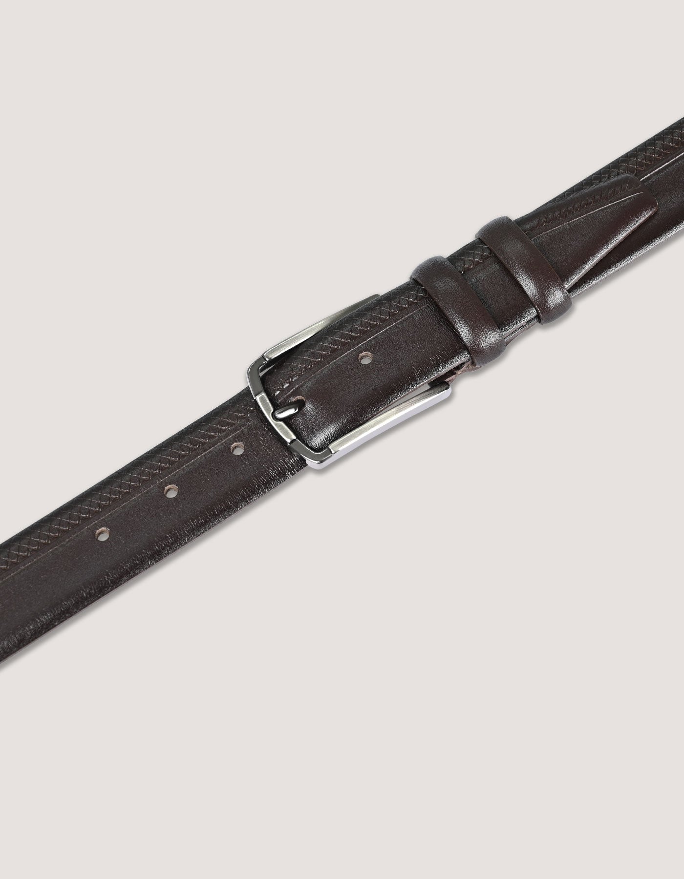 Dark Brown Textured Chino Belt