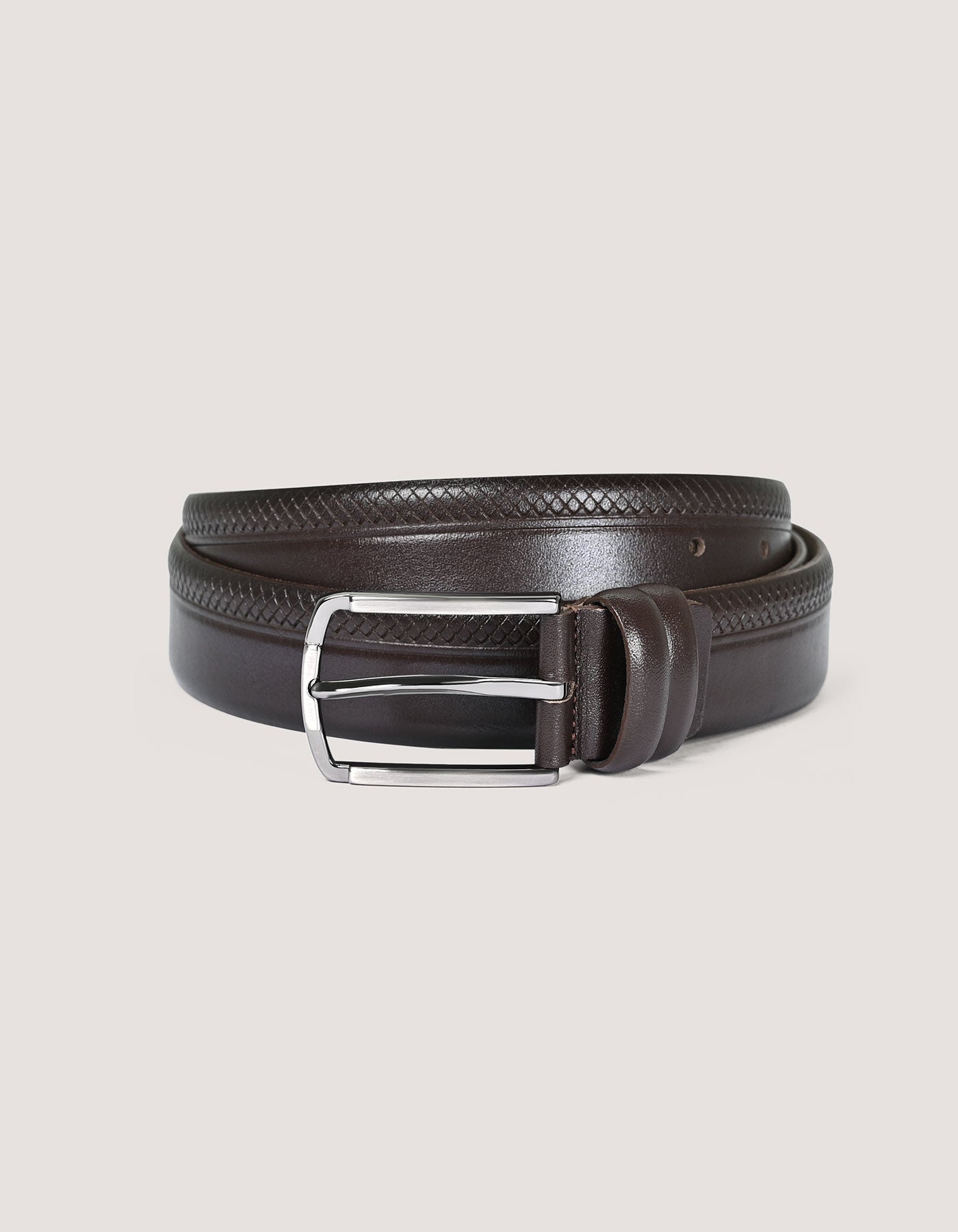 Dark Brown Textured Belt