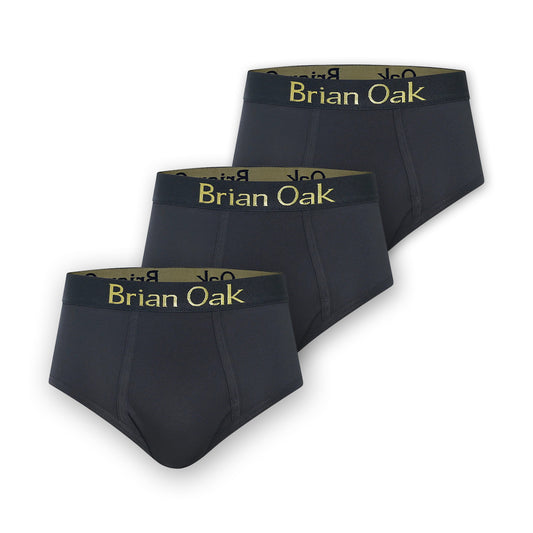 3 Pack Men's Black Briefs