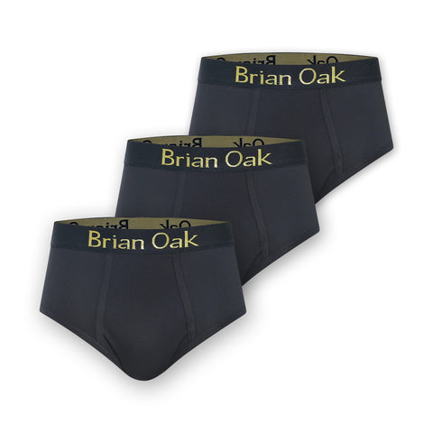 3 Pack Men's Black Briefs