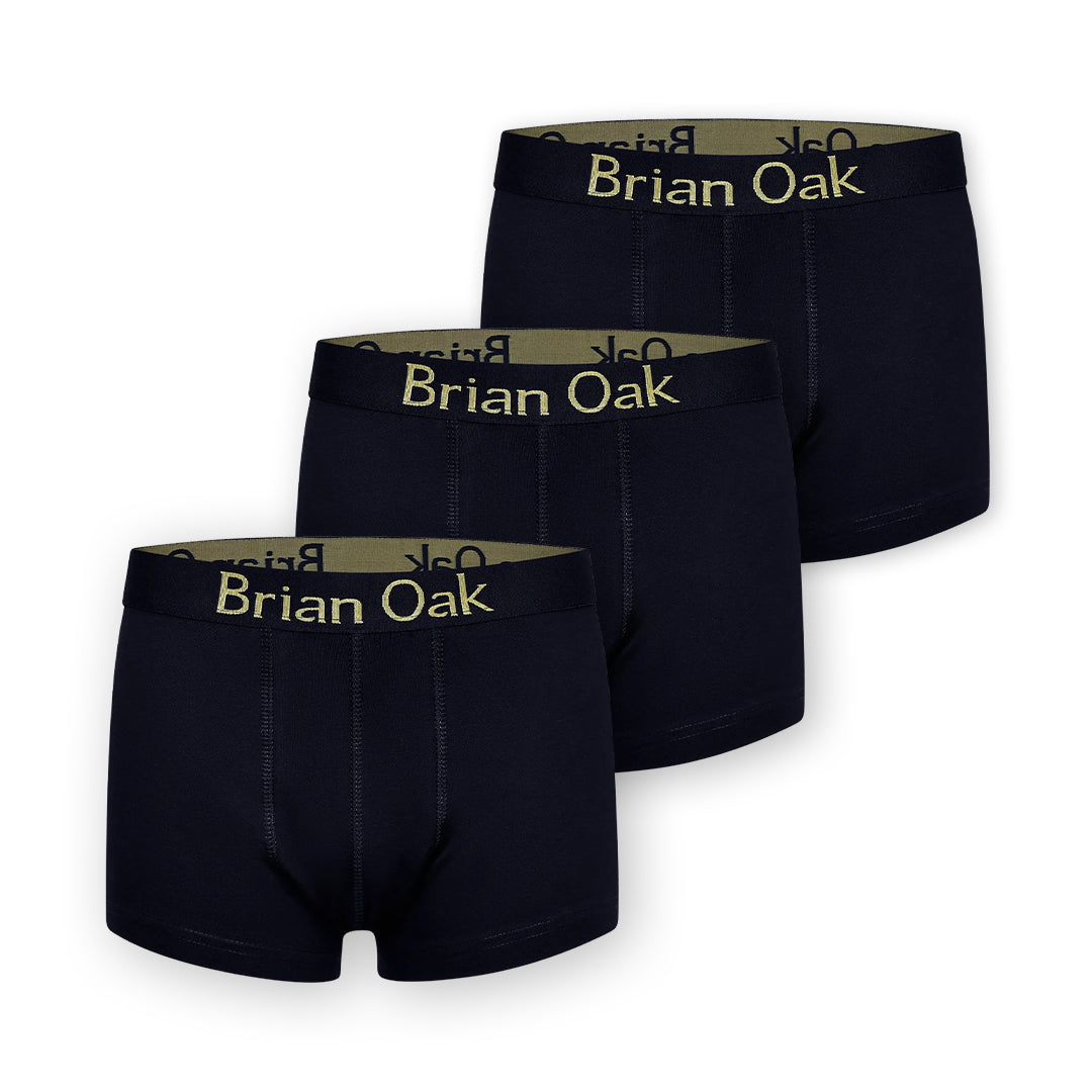 3 Pack Black Knit Boxer Shorts