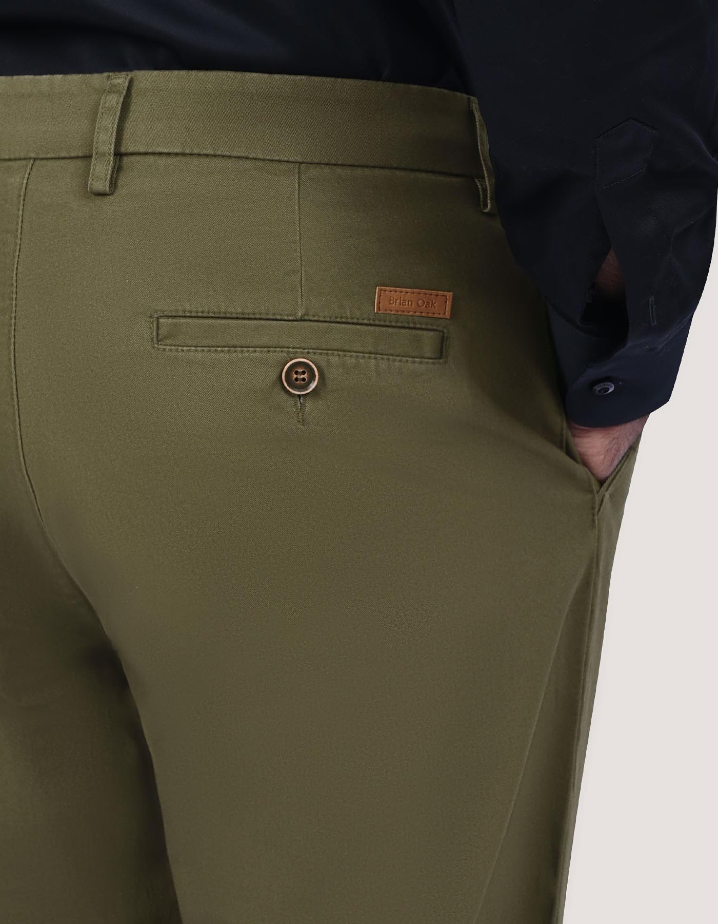 Olive Green Chino Trousers UK