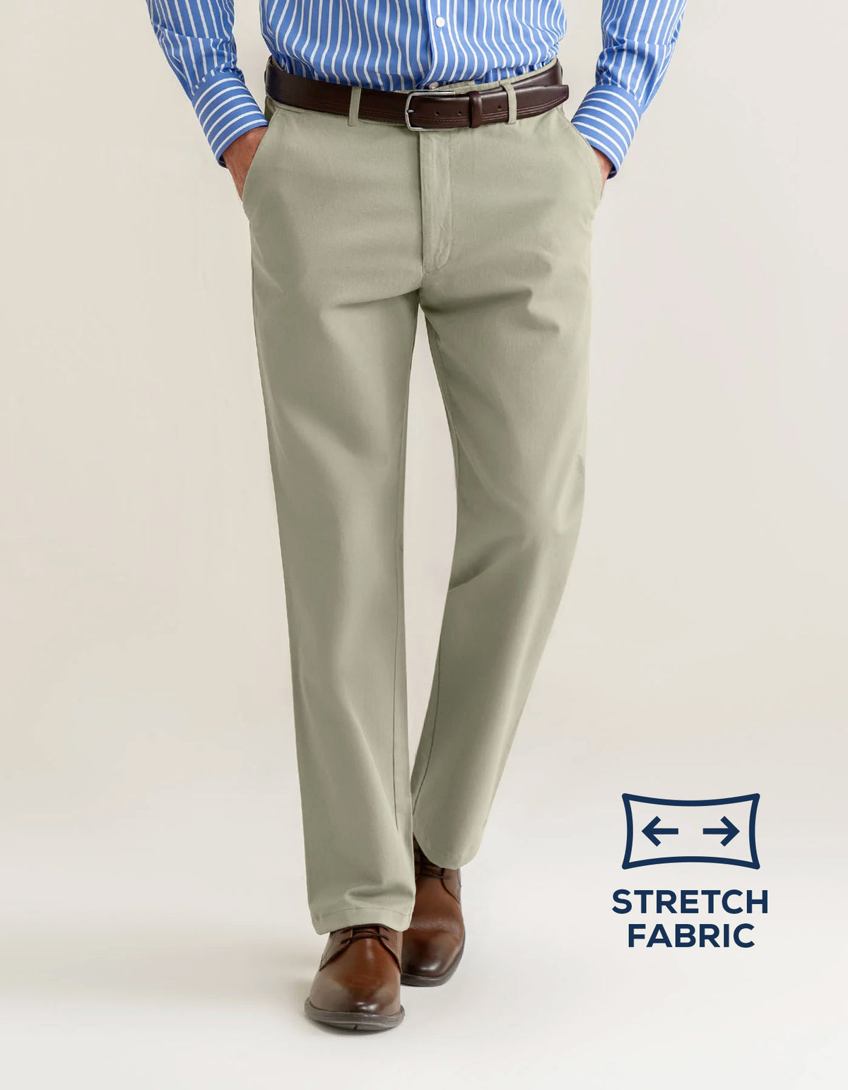 Pantalones chinos con bolsillos cruzados – Piedra clara