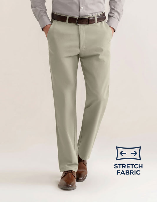 Pantalon chino à poches croisées – Pierre claire