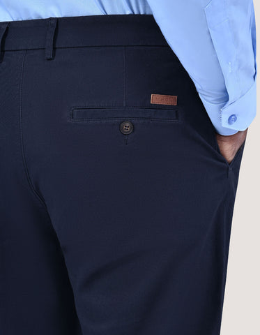Dark Navy Chino Trousers UK