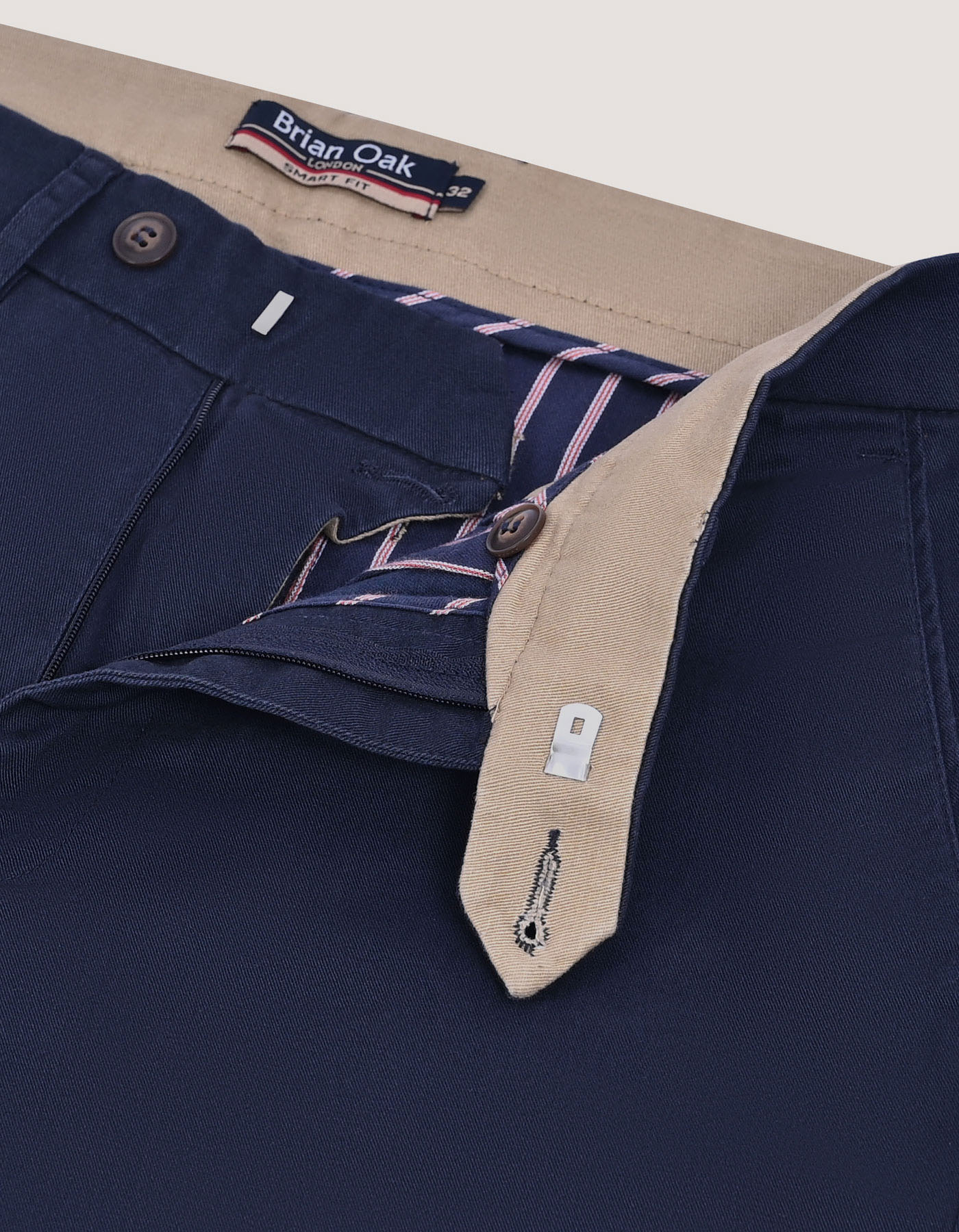 Straight Leg Chino Trousers Navy
