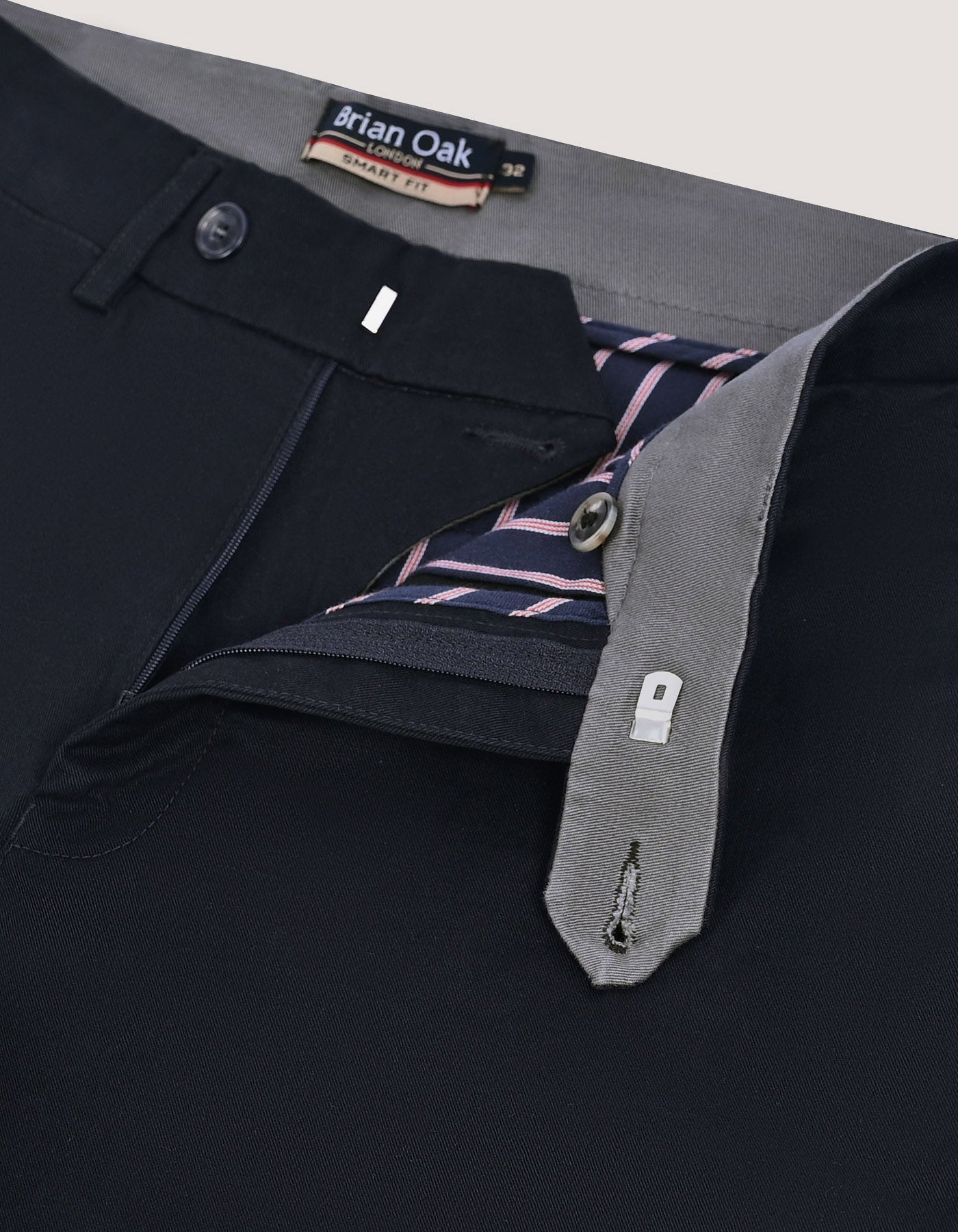 Cross Pocket Black Chinos