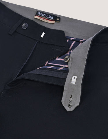 Cross Pocket Black Chinos