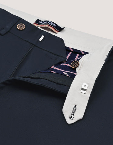 Navy Twill Chino Trousers